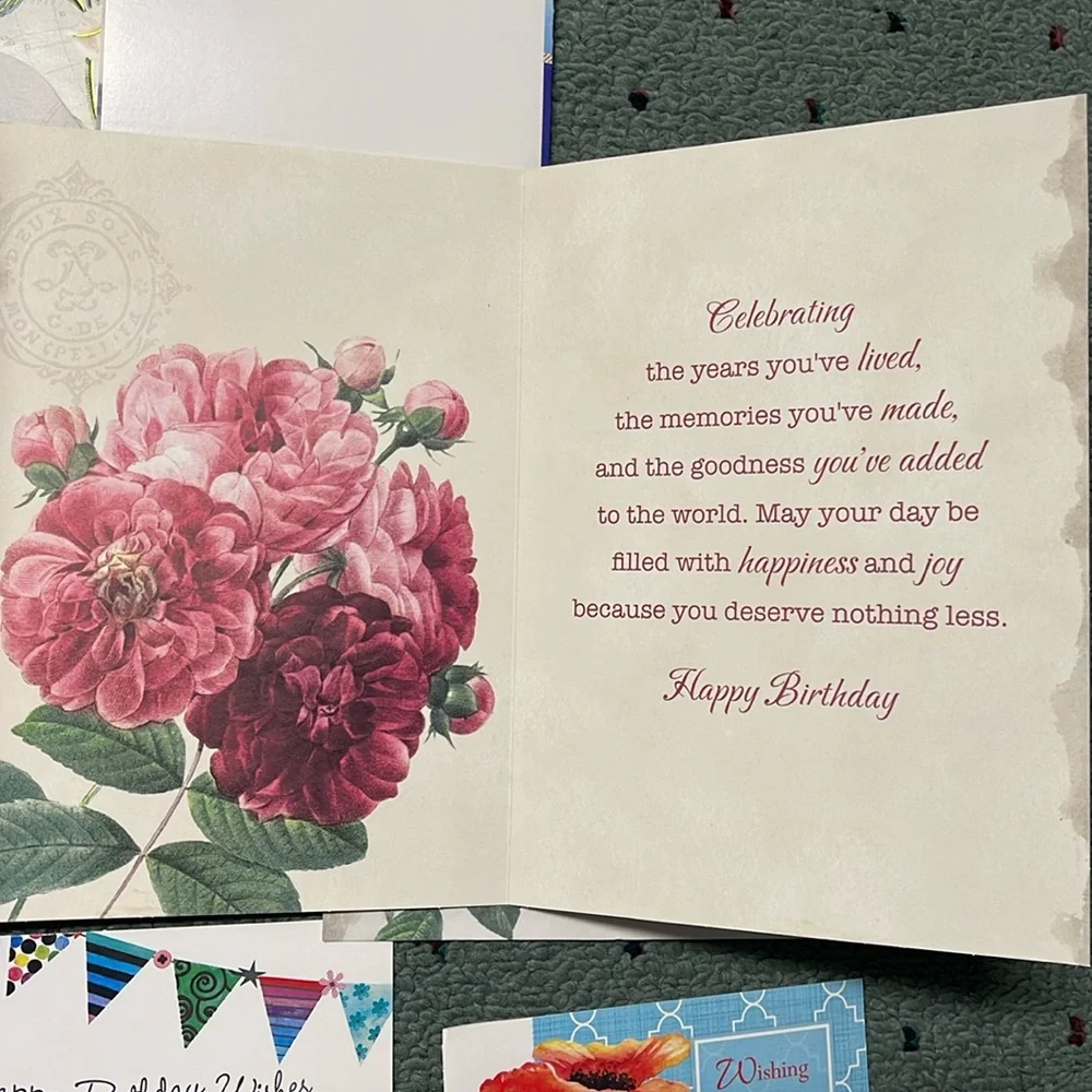BRAND NEW 15 MIXED LOT OF GREETING CARDS FOR BIRTHDAY, GET WELL, SYMPATHY, Etc